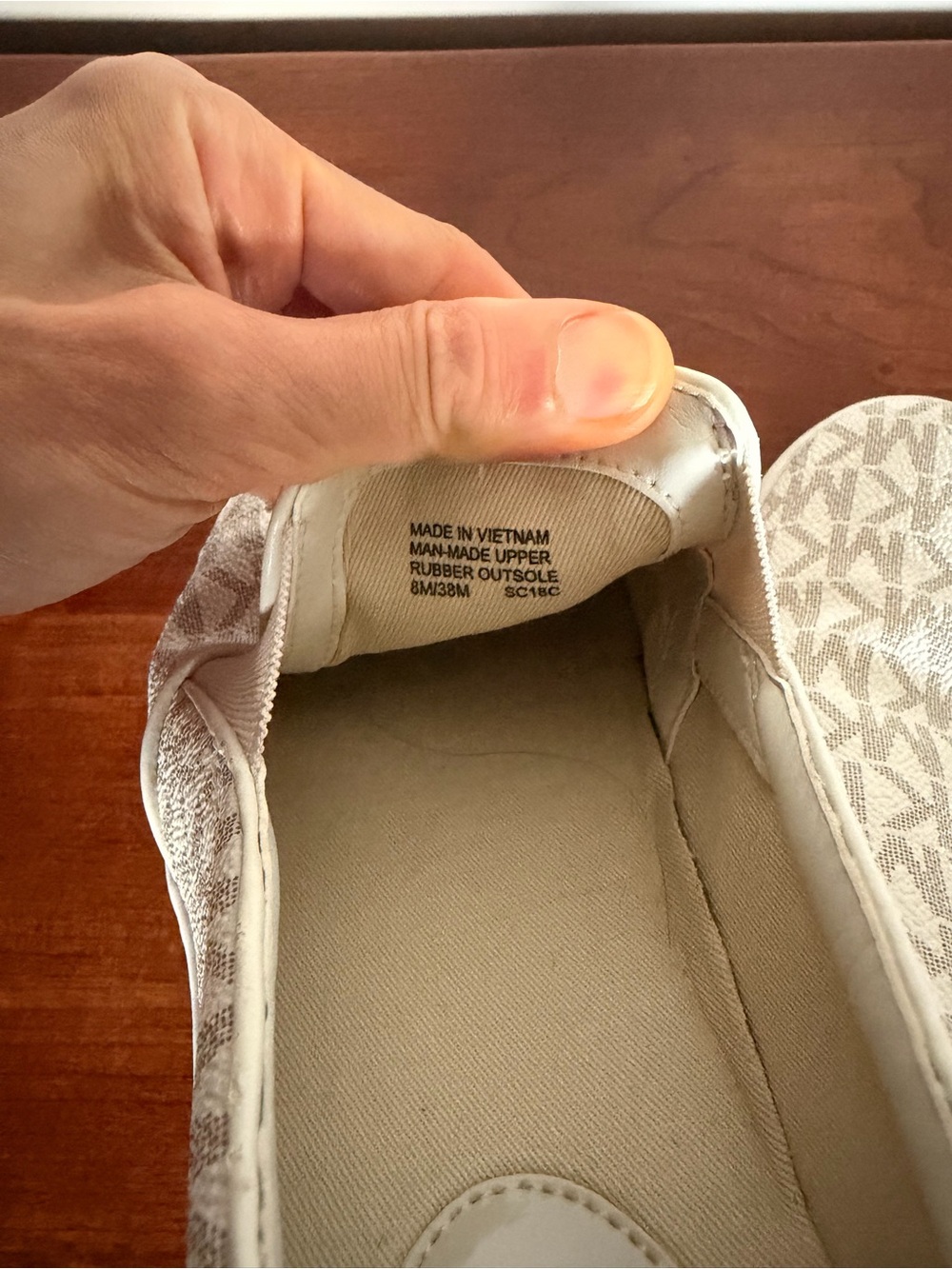 Michael Kors Women’s KEATON Slip-On Sneakers in Light Beige - Picture 3 of 5